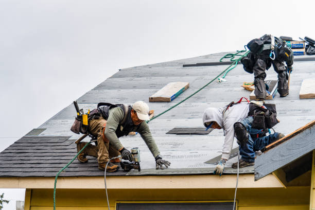 Professional Roofing technician working in Wolcott, IN